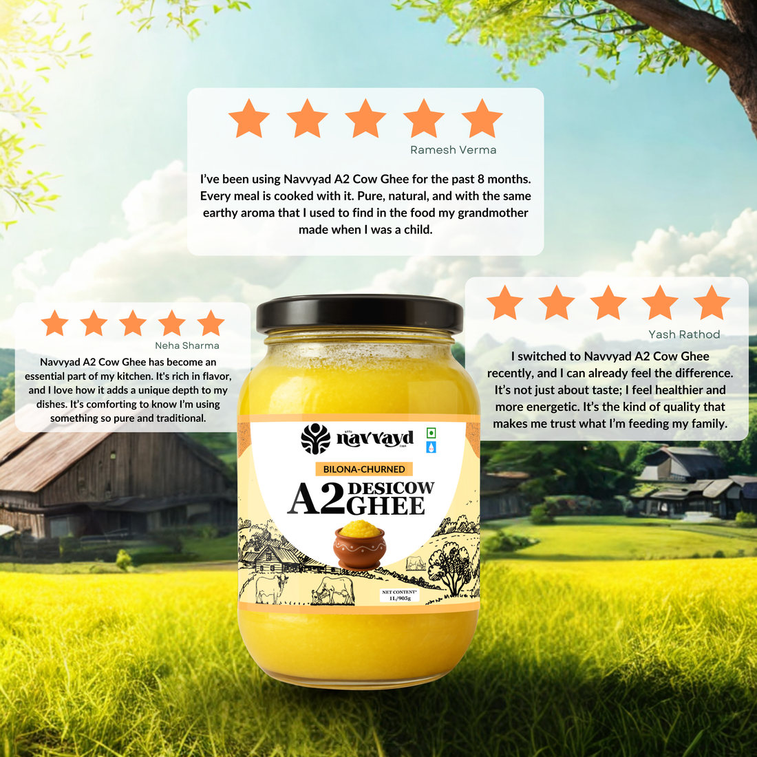 A2 Desi Cow Ghee - Bilona Churned