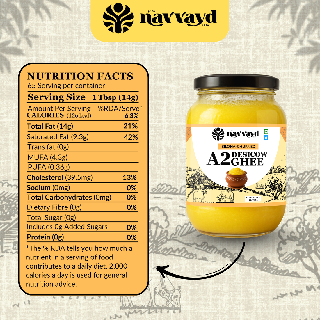 A2 Desi Cow Ghee - Bilona Churned