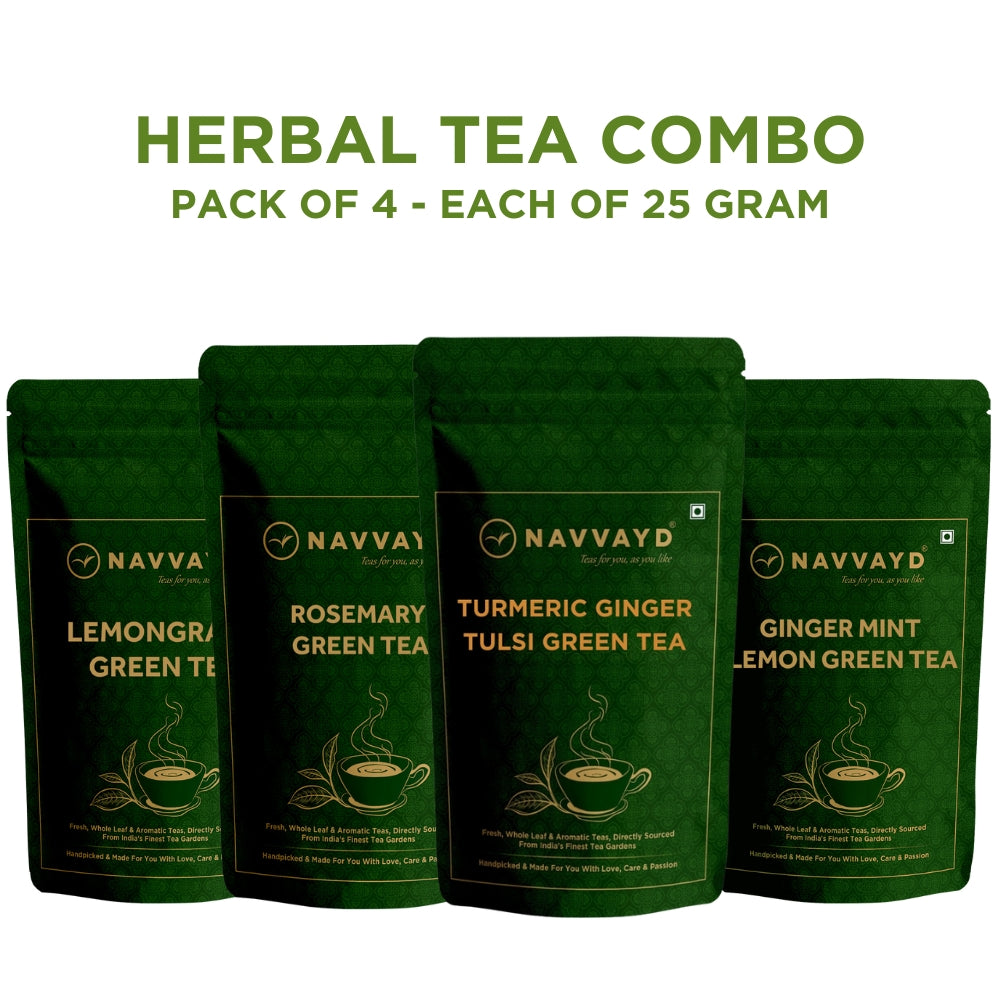 Herbal Tea Trial Packs- Pack of 4 - 25 gm Each